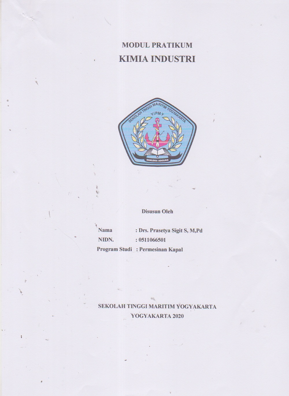Modul Pratikum Kimia Industri