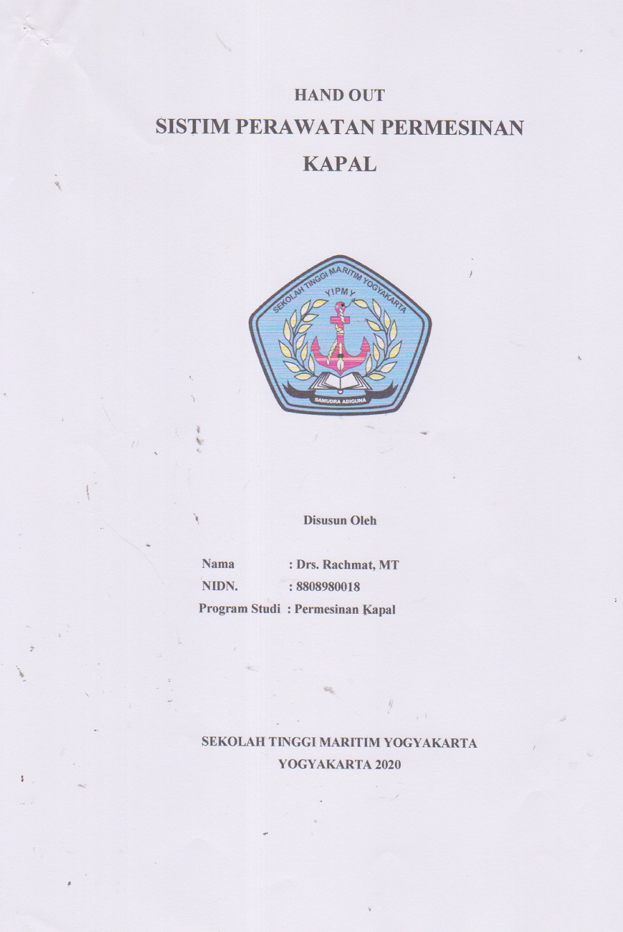 Hand out sistim perawatan permesinan kapal